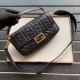 Replica Fendi Medium Baguette Bag FF Motif Black