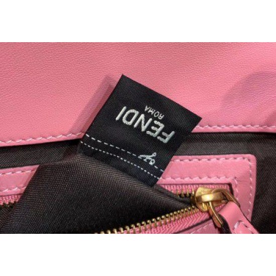Fake Medium Baguette Bag FF Motif Pink Replica