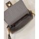 Replica Baguette 8BR600 houndstooth wool bag with FF embroidery Brown