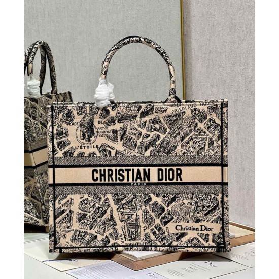 Replica Christian Dior Large Dior Book Tote Bag Apricot