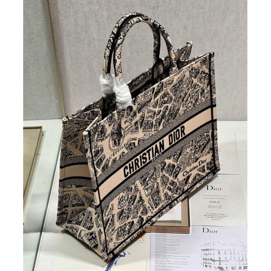 Replica Christian Dior Large Dior Book Tote Bag Apricot