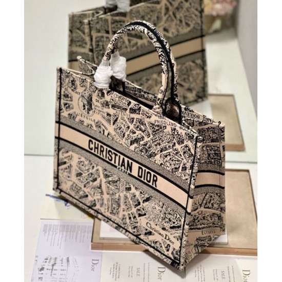 Replica Christian Dior Large Dior Book Tote Bag Apricot