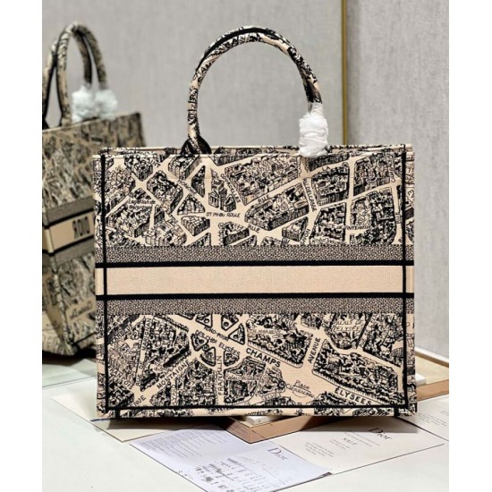 Replica Christian Dior Large Dior Book Tote Bag Apricot