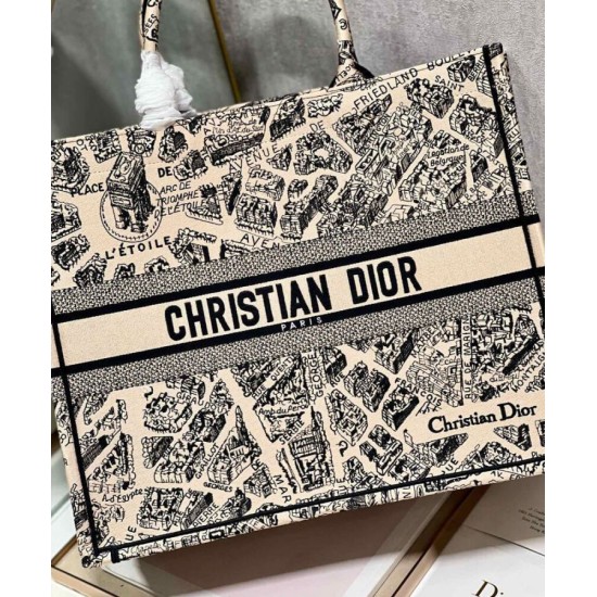 Replica Christian Dior Large Dior Book Tote Bag Apricot
