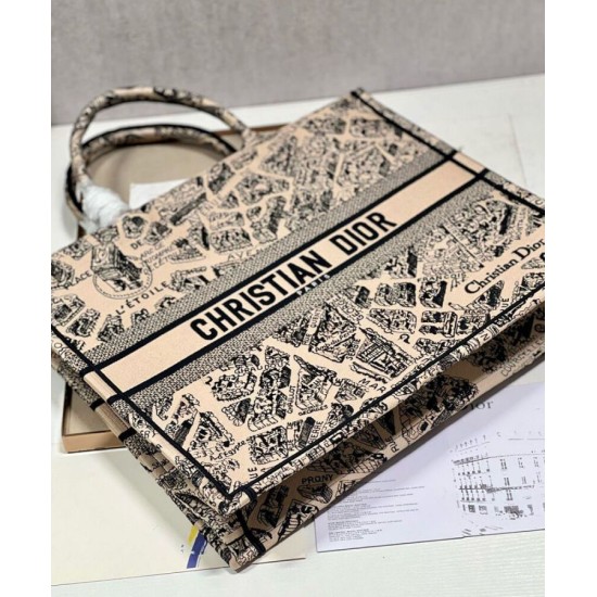 Replica Christian Dior Large Dior Book Tote Bag Apricot