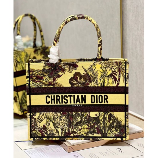 Replica Christian Dior Medium Dior Book Tote Bag Yellow