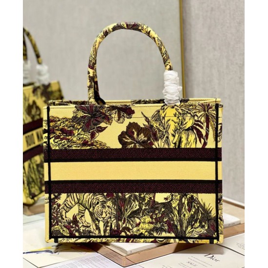 Replica Christian Dior Medium Dior Book Tote Bag Yellow