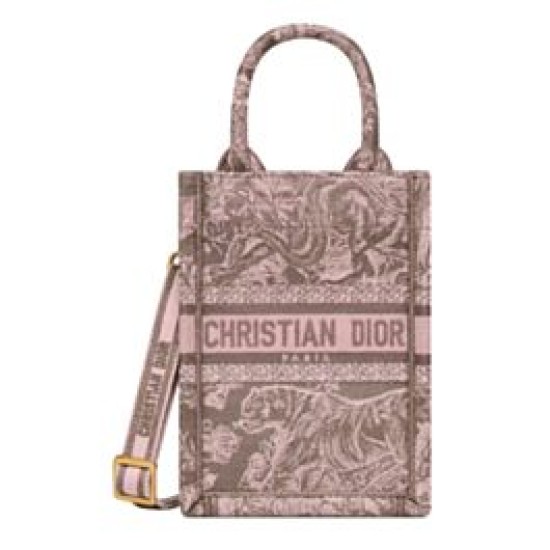 Replica Christian Dior Mini Dioriviera Dior Book Tote Phone Bag Pink