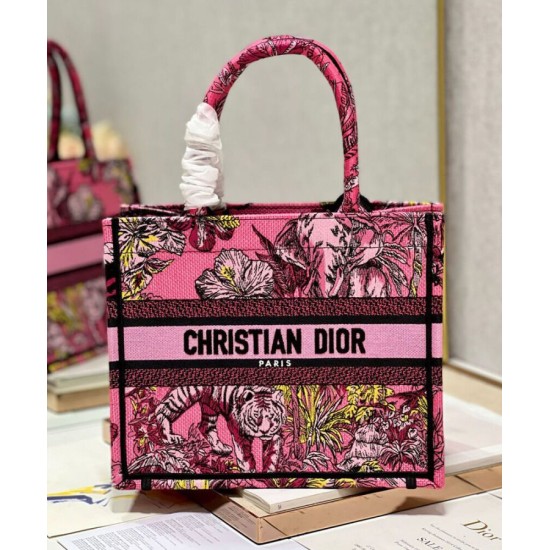 Replica Christian Dior Small Dior Book Tote Bag Peachblow