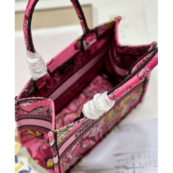 Replica Christian Dior Small Dior Book Tote Bag Peachblow