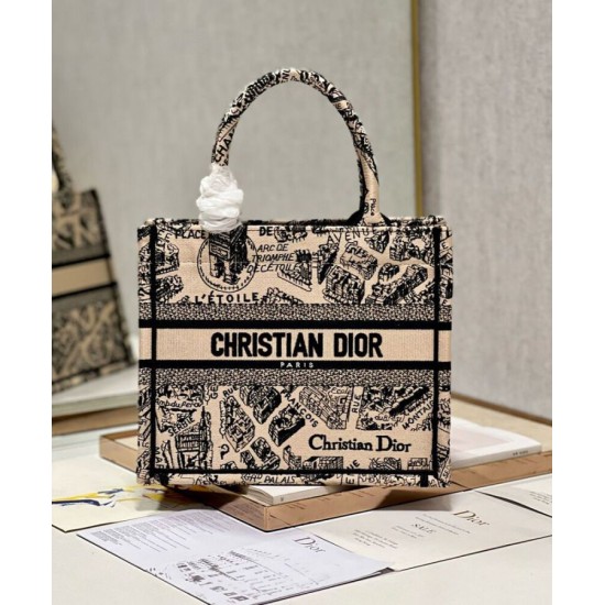 Fake Christian Dior Small Dior Book Tote Bag Apricot Replica