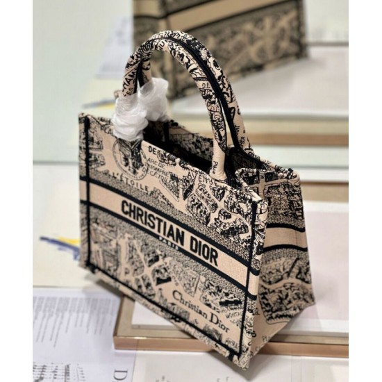 Fake Christian Dior Small Dior Book Tote Bag Apricot Replica