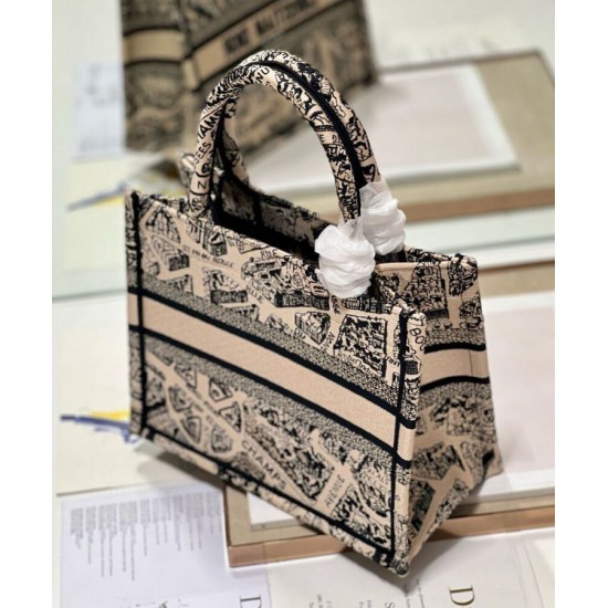 Fake Christian Dior Small Dior Book Tote Bag Apricot Replica