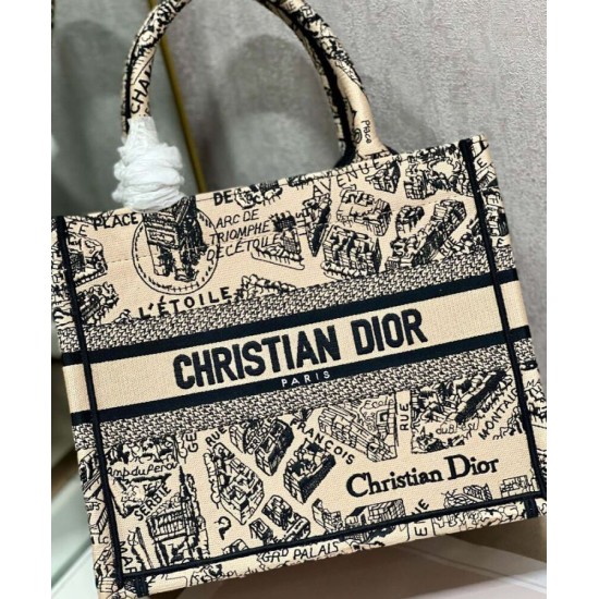 Fake Christian Dior Small Dior Book Tote Bag Apricot Replica