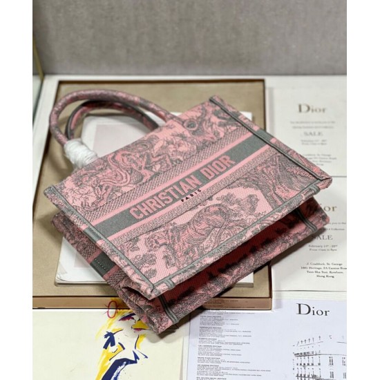 Fake Christian Dior Small Dior Book Tote Bag Pink Replica