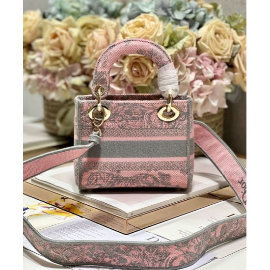 Replica Christian Dior Mini Lady D-Lite Bag Pink