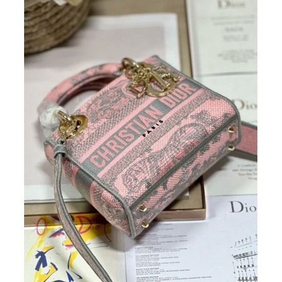 Replica Christian Dior Mini Lady D-Lite Bag Pink