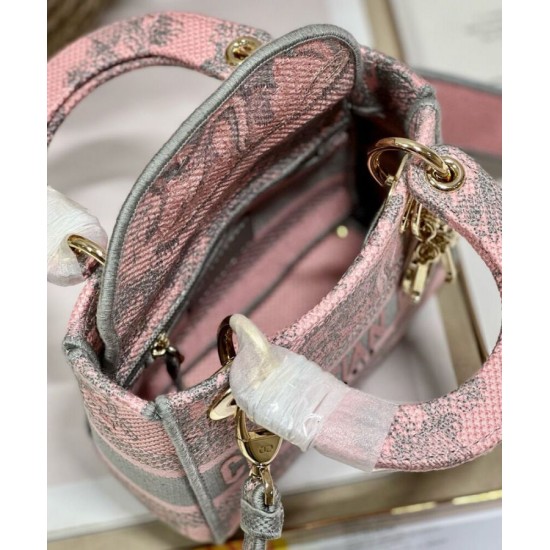 Replica Christian Dior Mini Lady D-Lite Bag Pink
