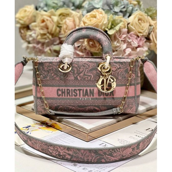 Replica Christian Dior Medium Lady D-Joy Bag Pink