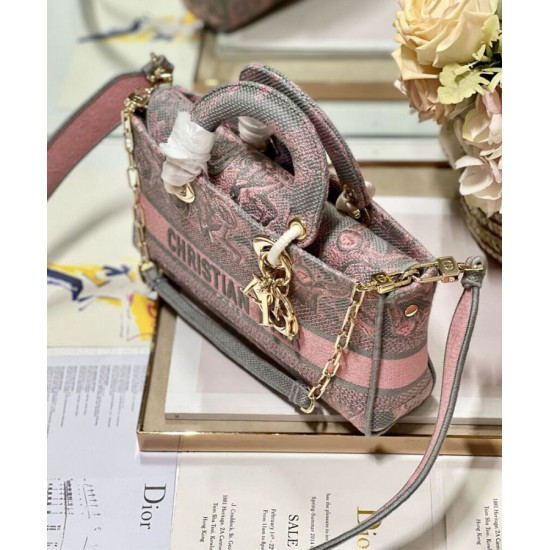 Replica Christian Dior Medium Lady D-Joy Bag Pink