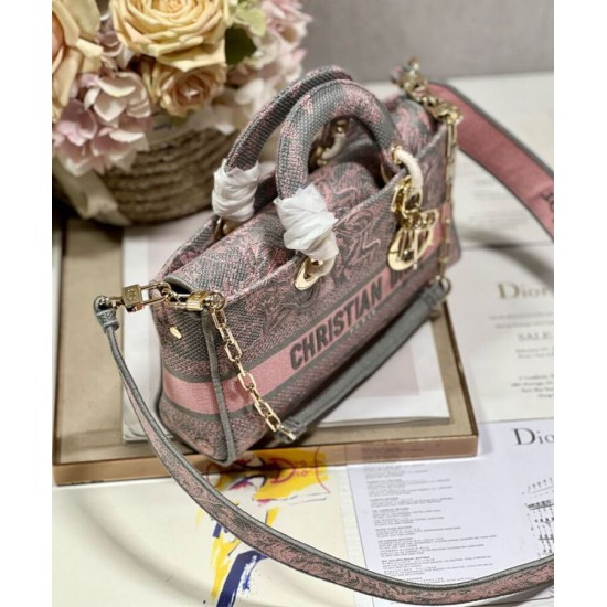 Replica Christian Dior Medium Lady D-Joy Bag Pink