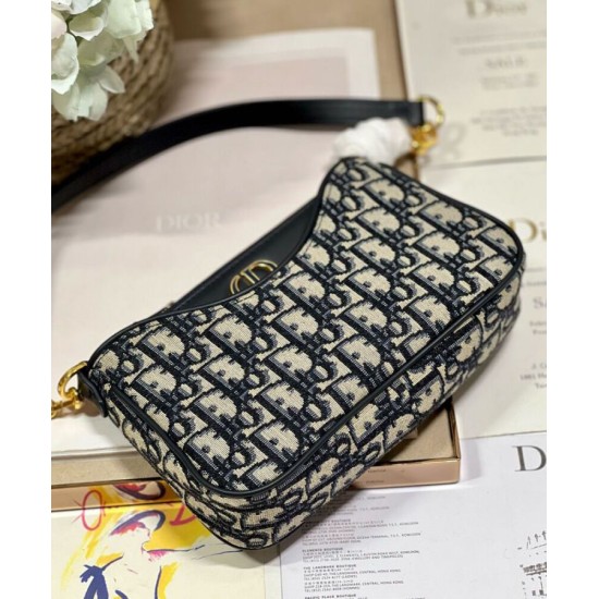 Replica Christian Dior 30 Montaigne Hobo Avenue Mini Bag Dark Blue