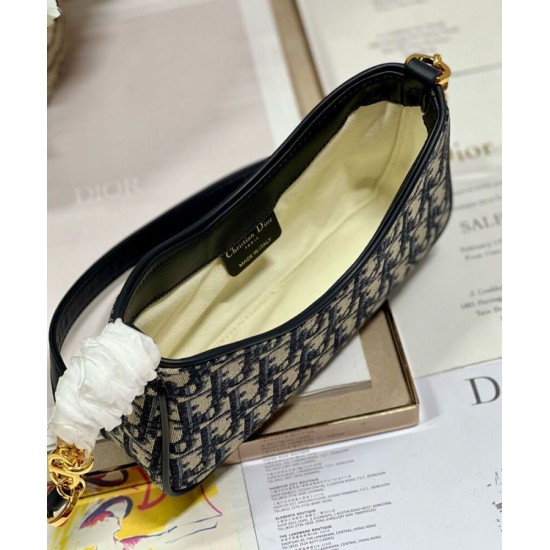 Replica Christian Dior 30 Montaigne Hobo Avenue Mini Bag Dark Blue