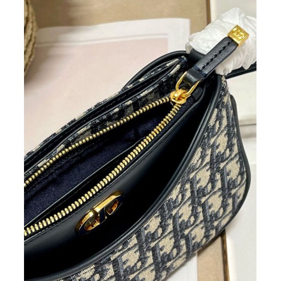 Replica Christian Dior 30 Montaigne Hobo Avenue Mini Bag Dark Blue