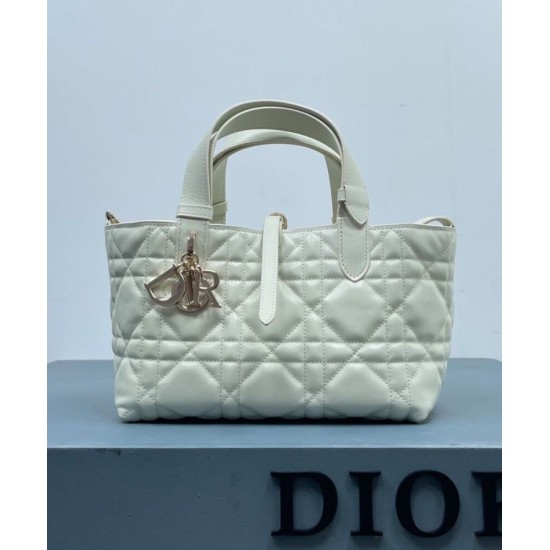 Fake Christian Dior Small /Medium Dior Toujours Bag Cream Replica
