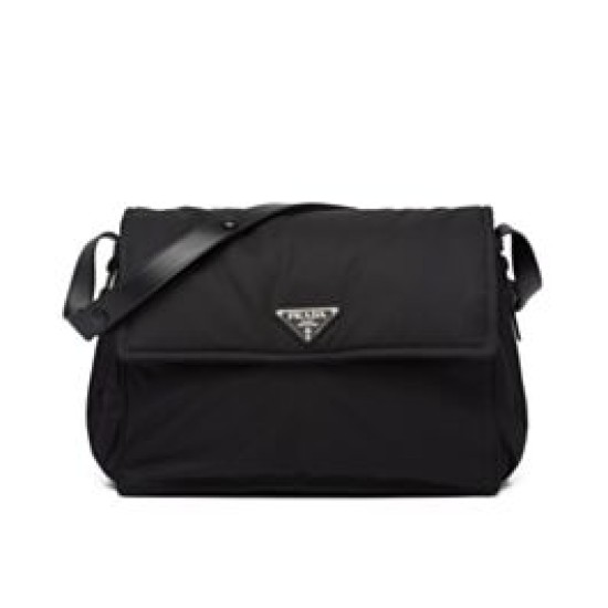 Replica Prada Re-Nylon Large Padded Shoulder Bag 1BD256 Black