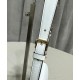 Replica Prada Brushed Leather Shoulder Bag 1BD345 White Replica Prada Brushed Leather Shoulder Bag 1BD345 White
