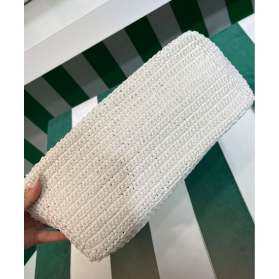 Replica Prada Crochet Tote Bag 1BG392 Cream