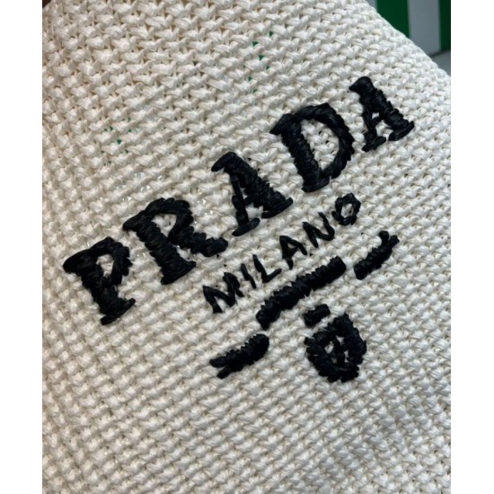 Replica Prada Crochet Tote Bag 1BG392 Cream