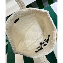 Replica Prada Crochet Tote Bag 1BG392 Cream