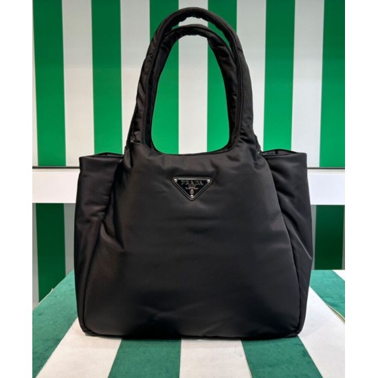 Replica Prada Large Padded Re-Nylon Tote Bag 1BG449 Black