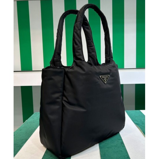 Replica Prada Large Padded Re-Nylon Tote Bag 1BG449 Black