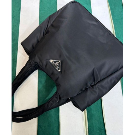 Replica Prada Large Padded Re-Nylon Tote Bag 1BG449 Black