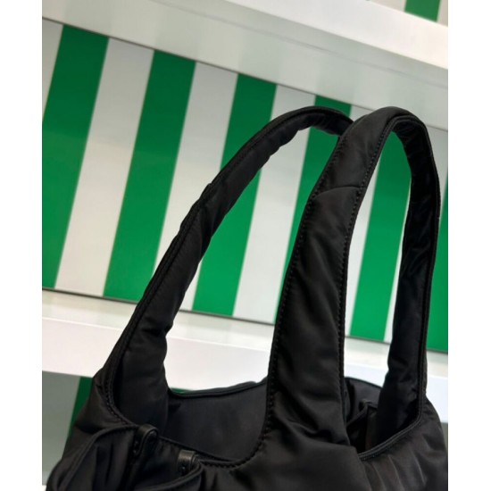 Replica Prada Large Padded Re-Nylon Tote Bag 1BG449 Black