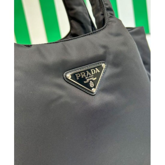 Replica Prada Large Padded Re-Nylon Tote Bag 1BG449 Black