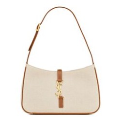 Replica YSL Saint Laurent Le 5 A 7 Bag Canvas And Leather Coffee