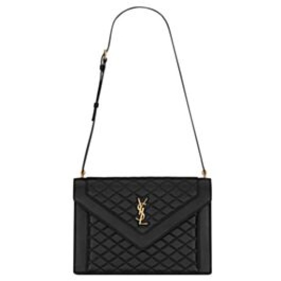Replica YSL Saint Laurent Gaby Satchel Bag In Quilted Lambskin Black