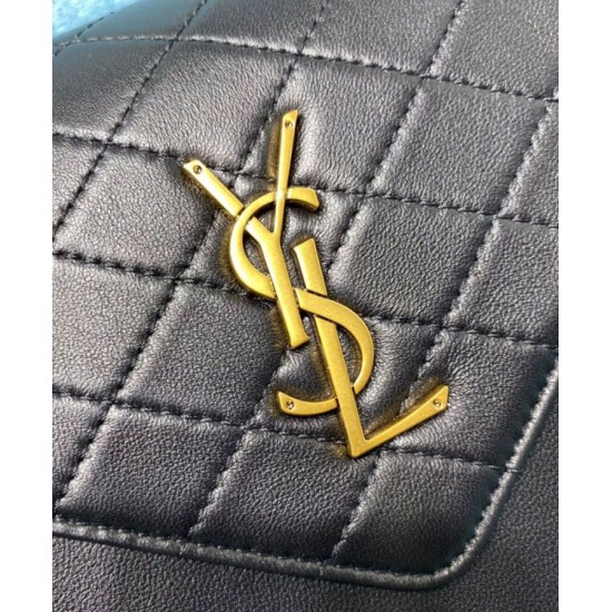 Replica YSL Saint Laurent Gaby Satchel Bag In Quilted Lambskin Black