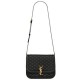 Fake YSL Saint Laurent Solferino Medium Supple Satchel Bag In Quilted Lambskin Black Replica