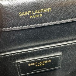 Fake YSL Saint Laurent Solferino Medium Supple Satchel Bag In Quilted Lambskin Black Replica
