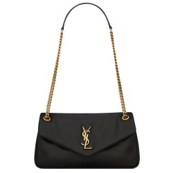 Replica YSL Saint Laurent Calypso Bag Decorated With The Cassandre Black
