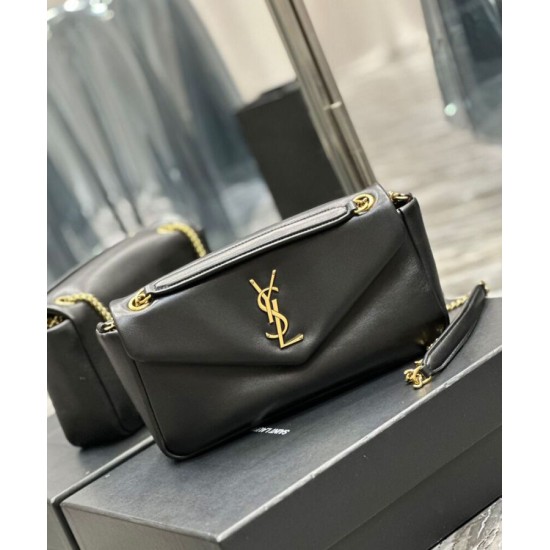 Replica YSL Saint Laurent Calypso Bag Decorated With The Cassandre Black