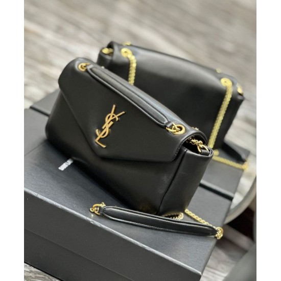 Replica YSL Saint Laurent Calypso Bag Decorated With The Cassandre Black