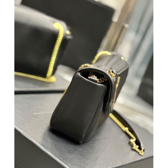 Replica YSL Saint Laurent Calypso Bag Decorated With The Cassandre Black