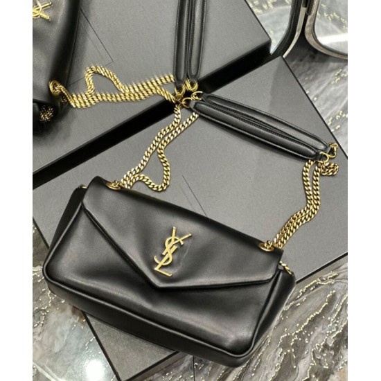Replica YSL Saint Laurent Calypso Bag Decorated With The Cassandre Black
