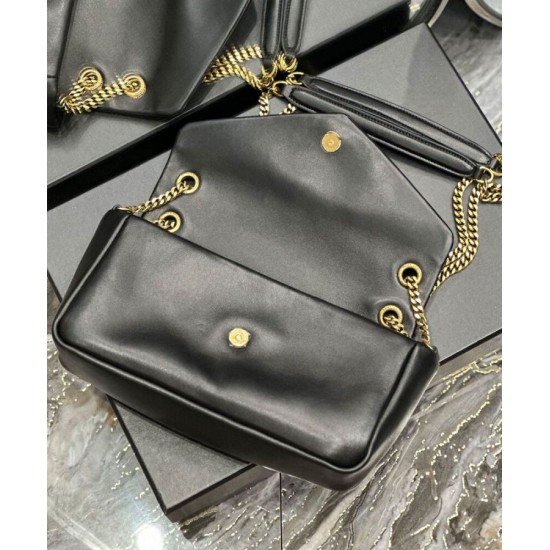 Replica YSL Saint Laurent Calypso Bag Decorated With The Cassandre Black
